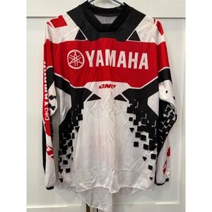 One Industries Yamaha Atom Motocross Jersey Red White Black Racing Shirt Mens L